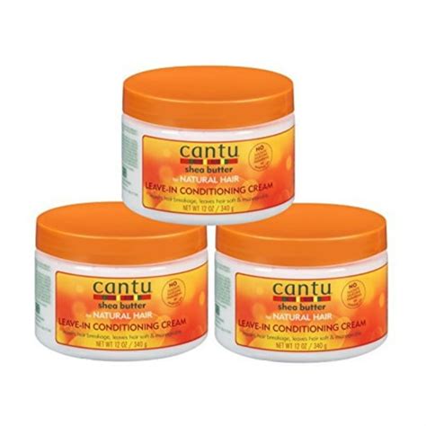 cantu natural hair leave-in conditioner cream jar 12 ounce (354ml) (3 pack) - Walmart.com ...