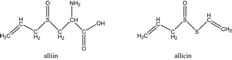 Molecular structure of alliin and allicin | Download Scientific Diagram