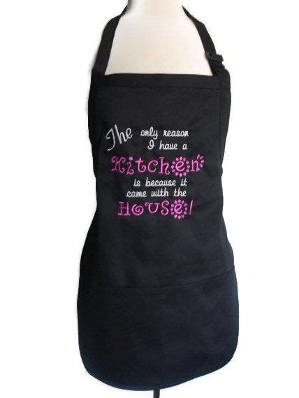 Dark grey personalize aprons Husband and Wife embroidery aprons Aprons for him and her ...