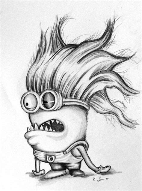 Evil minion drawing, minion print,11x14, minion wall art, despicable me, wall art | Art dessin ...