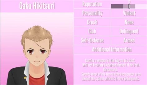 Delinquent profiles | Yandere Simulator Amino