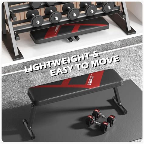 FLYBIRD Flat Bench, Foldable Flat Weight Bench Easy Assembly...