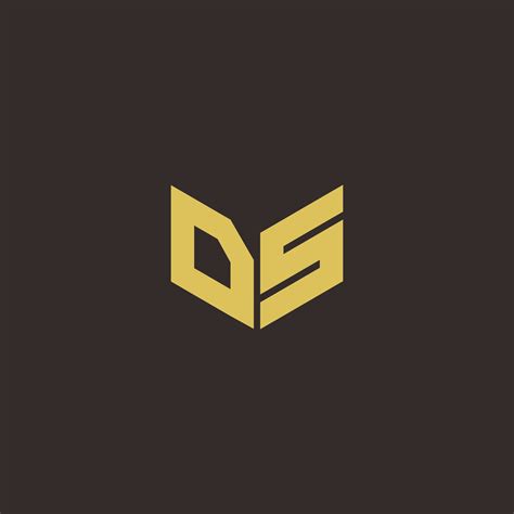 DS Logo Letter Initial Logo Designs Template with Gold and Black Background 2836947 Vector Art ...