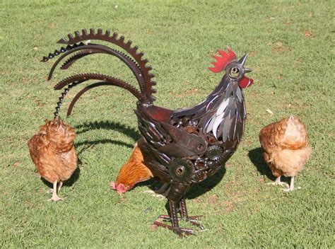 Metal Art Sculpture- Rooster — Jordan Sprigg Sculptures