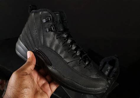 First Look At The Air Jordan 12 Winterized "Triple Black" | KaSneaker