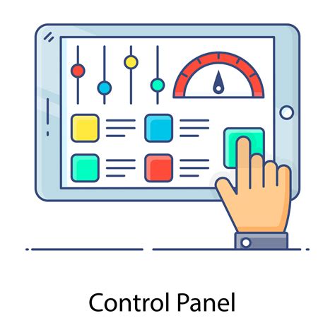 panel de control, icono de contorno plano del panel de control 5232689 ...