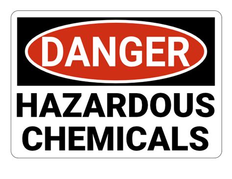 Printable Hazardous Chemicals Danger Sign