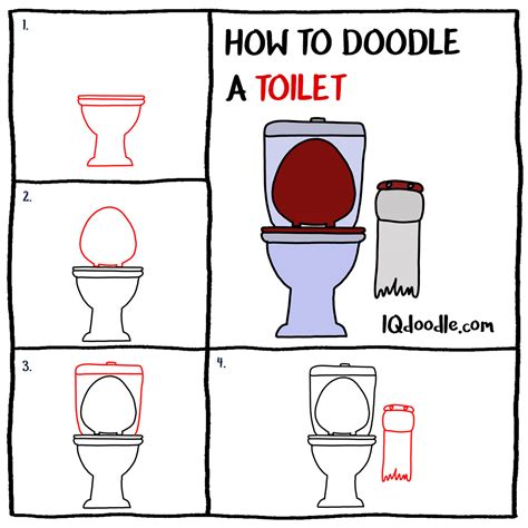 How to Doodle a Toilet and Toilet Paper - IQ Doodle School