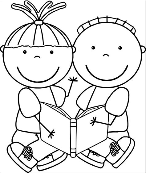 Reading Books Coloring Pages at GetColorings.com | Free printable colorings pages to print and color