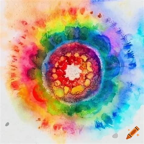 Colorful watercolor mandala on Craiyon