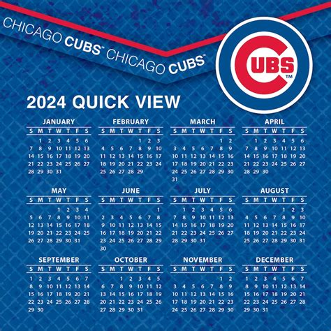 Chicago Cubs 2024 Schedule Printable - Tasha Fredelia