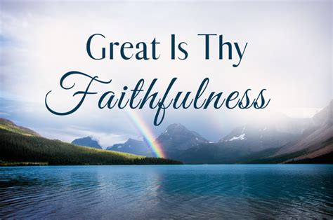 Great Is Thy Faithfulness