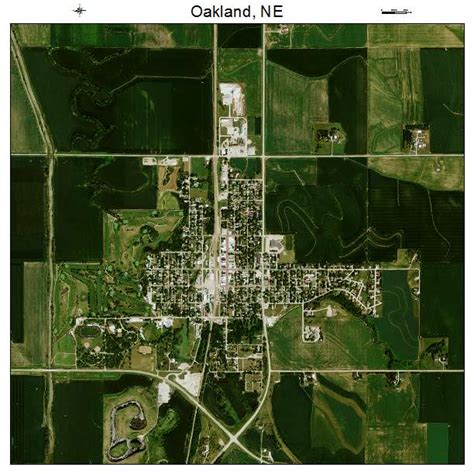 Aerial Photography Map of Oakland, NE Nebraska