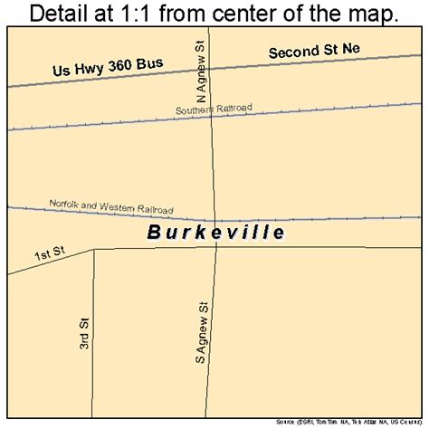 Burkeville Virginia Street Map 5111560