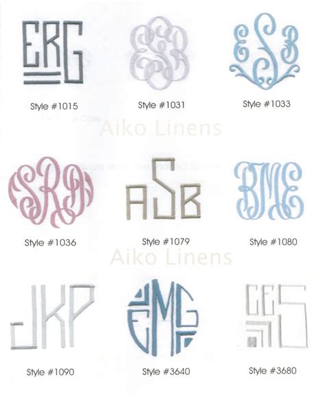 Monogram Styles