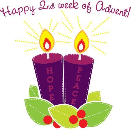 Second Sunday Of Advent Clipart - Clip Art Library | Advent candles ...