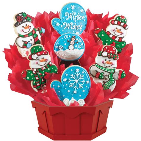 Winter Wishes Cookie Bouquet | Christmas cookie bouquet, Cookie bouquet ...