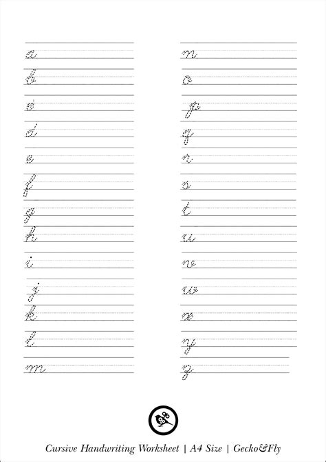 7 Printable Cursive Handwriting Worksheets For Beautiful Penmanship