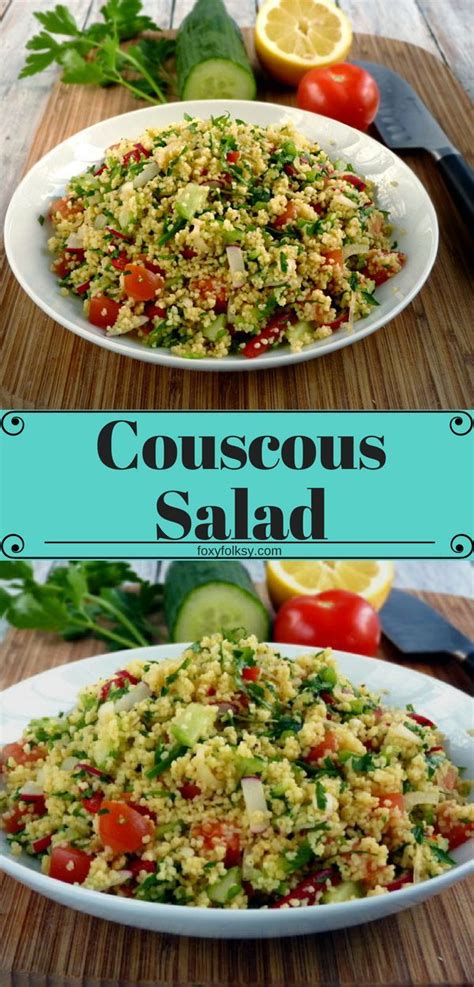 Easy Tabbouleh Salad using Couscous | Foxy Folksy | Recipe | Veggie recipes, Vegetarian bbq ...