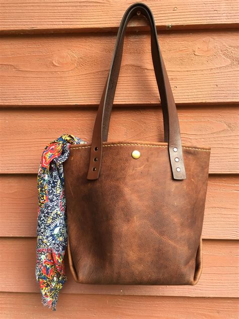 Small Leather Handbag* Small Leather Purse* Brown Leather Bandbag* Mini ...