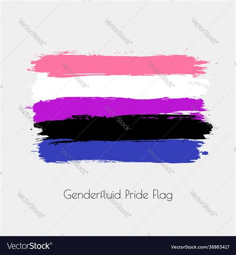 Genderfluid lgbt watercolor flag Royalty Free Vector Image