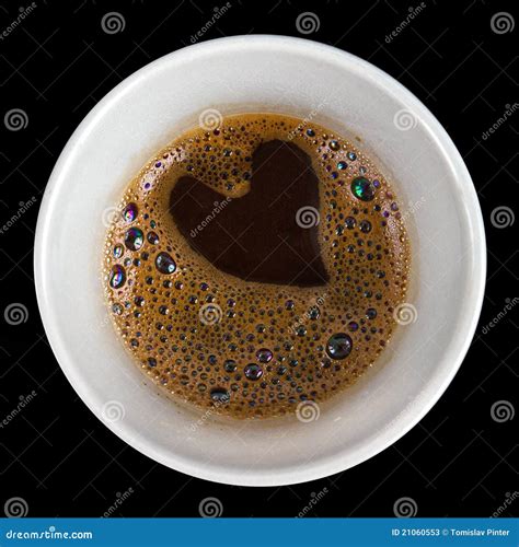 Heart shape in coffee stock image. Image of liquid, caffeine - 21060553