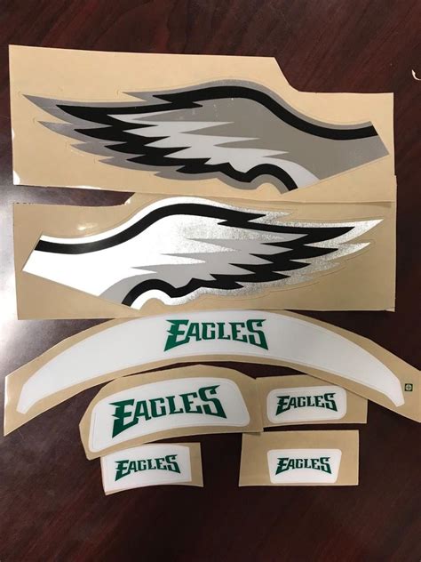 Philadelphia Eagles Custom Helmet Decals - Chrome! | #1927762677