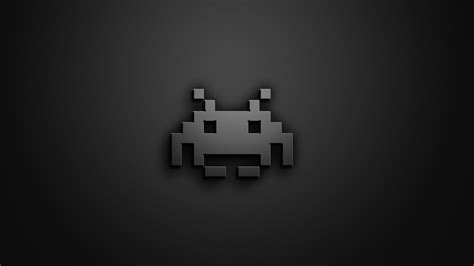 Space Invaders, Retro games, Video games, Monochrome, Simple background ...