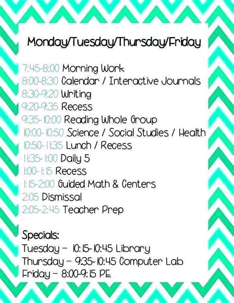 24 Blank Middle School Schedule Template Free in Word by Middle School Schedule Template Free ...