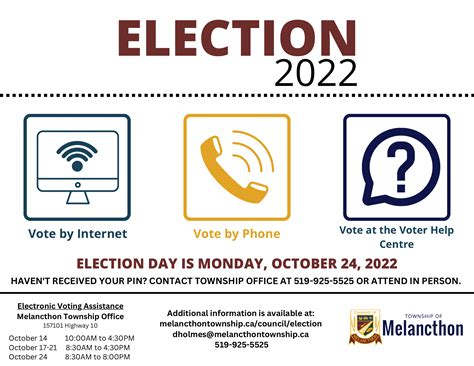 Election Poster 2022 - The Township of Melancthon