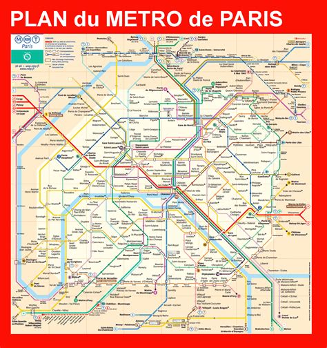 Plan du metro parisien, à avoir dans sa poche