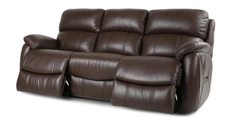 DFS NAVONA COUCH BROWN LEATHER SETTEE 3 SEATER POWER RECLINER SOFA | eBay