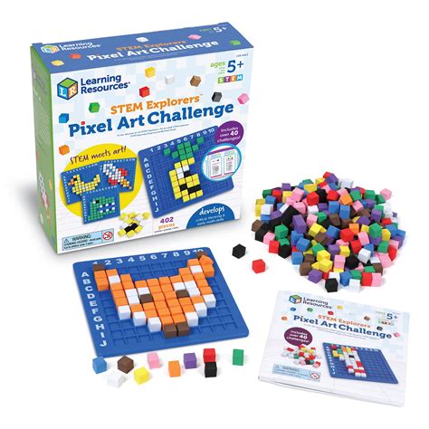 Buy Learning Resources STEM Explorers Pixel Art Challenge, 402 Pieces ...