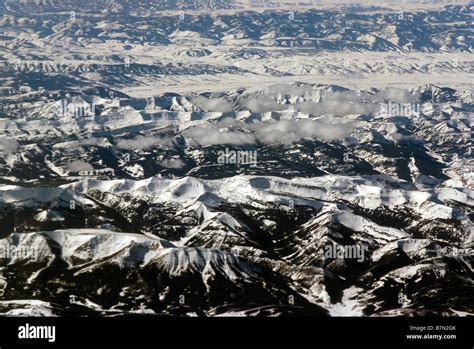 Aerial view of the Rocky Mountains USA Stock Photo - Alamy