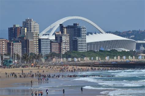 Moses Mabhida Stadium from Durban sea beach #acaciabusinesspark #durban #southafrica # ...