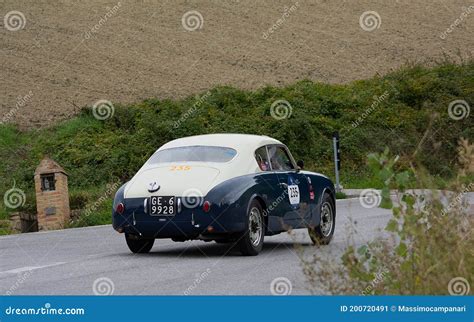 LANCIA AURELIA B20 GT 2500 1953 on an Old Racing Car in Rally Mille Miglia 2020 the Famous ...