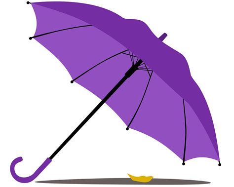 Purple umbrella with shadow. Autumn yellow leaf under it. 8779135 Vector Art at Vecteezy