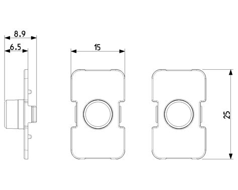 2 buttons Tondo lightable gold - IMP