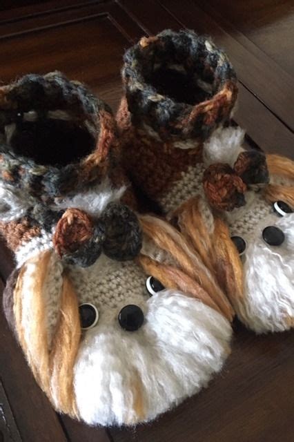 Shihtzu: Slippers, Handmade, Crochet, Customizable - Etsy | Handmade, Handmade crochet, Crochet