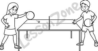 Lesson Zone AU - Table tennis players B&W