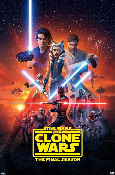 Star Wars: The Clone Wars - Season 7 Key Art Wall Poster, 14.725" x 22.375" - Walmart.com