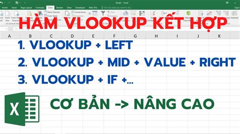 Hàm VLOOKUP kết hợp hàm Left Right Mid Value If - YouTube