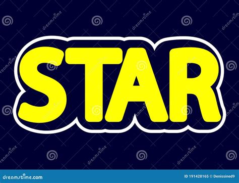 Star, Word Isolated Sticker, Poster Design Template, Vector Illustration Stock Vector ...