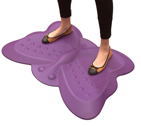 Butterfly Ergonomic Non-Flat Anti Fatigue Standing Desk Mat, Purple ...