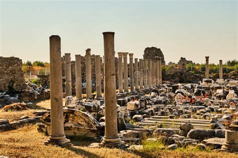 Ancient Ruins in Side, Turkey Stock Image - Image of construction, history: 162210455