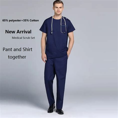 2018 Hospital Dental Clinic Male Doctor Short Sleeve Surgical Uniform ...