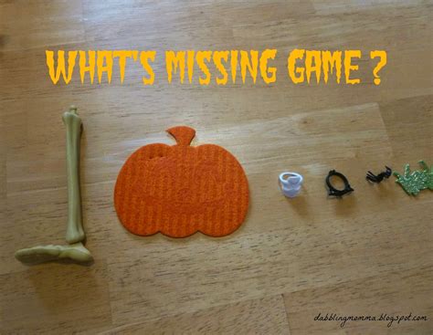 Dabblingmomma: What's Missing Game? (Halloween style!)