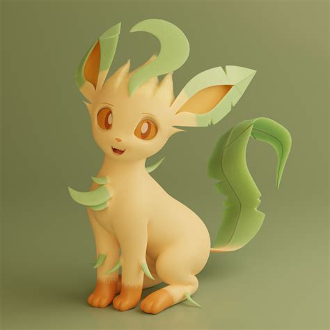 New Leafeon Model and Profile Picture Render by TheRealDJTHED on DeviantArt