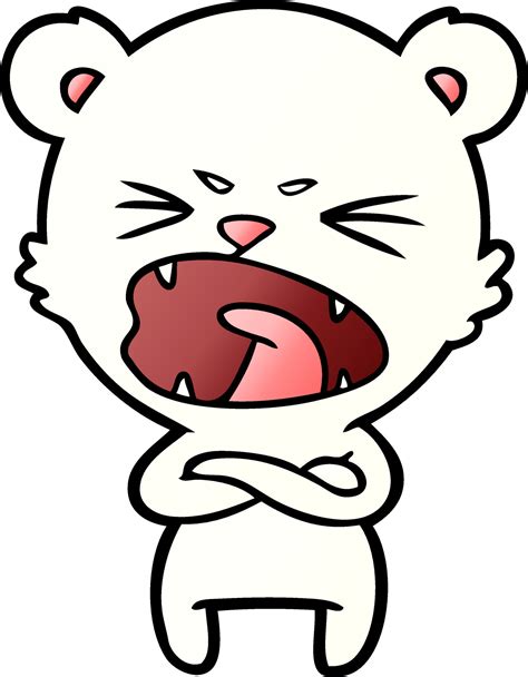 angry polar bear cartoon 12369383 Vector Art at Vecteezy