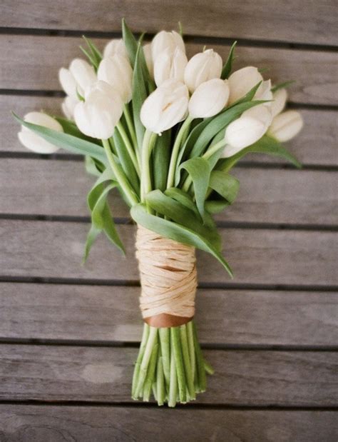 Tulip Bouquet Wedding, White Tulip Bouquet, White Tulips, Flowers Bouquet, Wedding Flowers ...